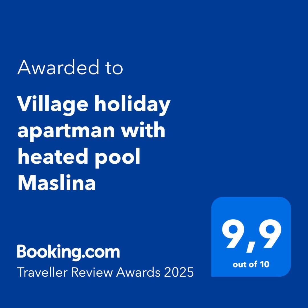 Village Holiday Apartman With Heated Pool Maslina Kostanje Bagian luar foto